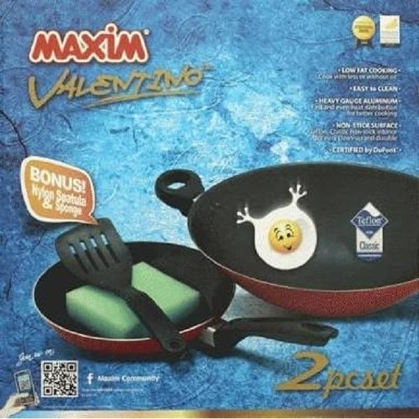 Maxim Valentino SET: Wajan + Teflon + Spatula + Sponge