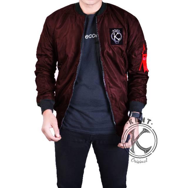 Jaket Bomber Pilot - KENT 2IN1 MAROON
