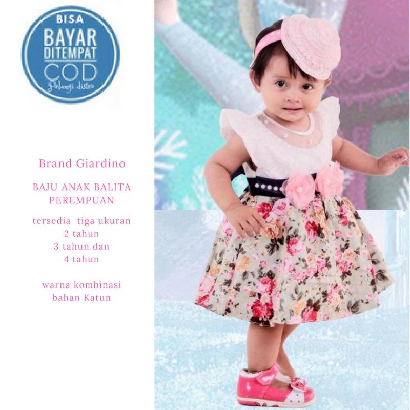 Giardino Baju Anak Perempuan / Baju Anak Balita / Gaun Anak bahan Katun