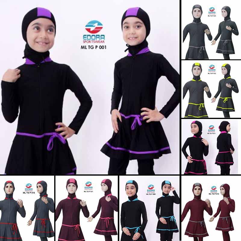 Promo Baju Renang Anak Perempuan SD Muslimah dengan Jilbab/HIjab Merek Edora Murah Berkualitas