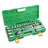 TEKIRO 1/2 INCH SET 6 PT 8 - 32 MM PLASTIK 24 PCS / KUNCI SOCK SET / SOCKET SET / TOOLS - ALAT PERKAKAS