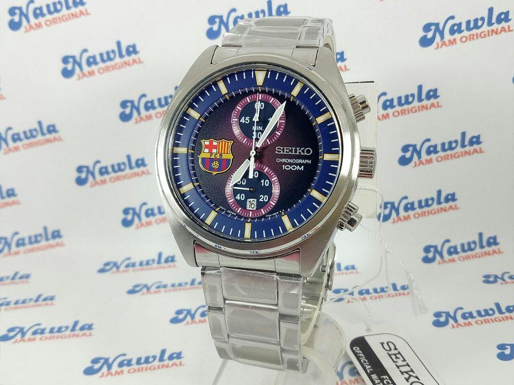 Seiko SNN265P1 Chronograp Barca FC Blue Dial | Jam Pria SNN265 Best N2jt