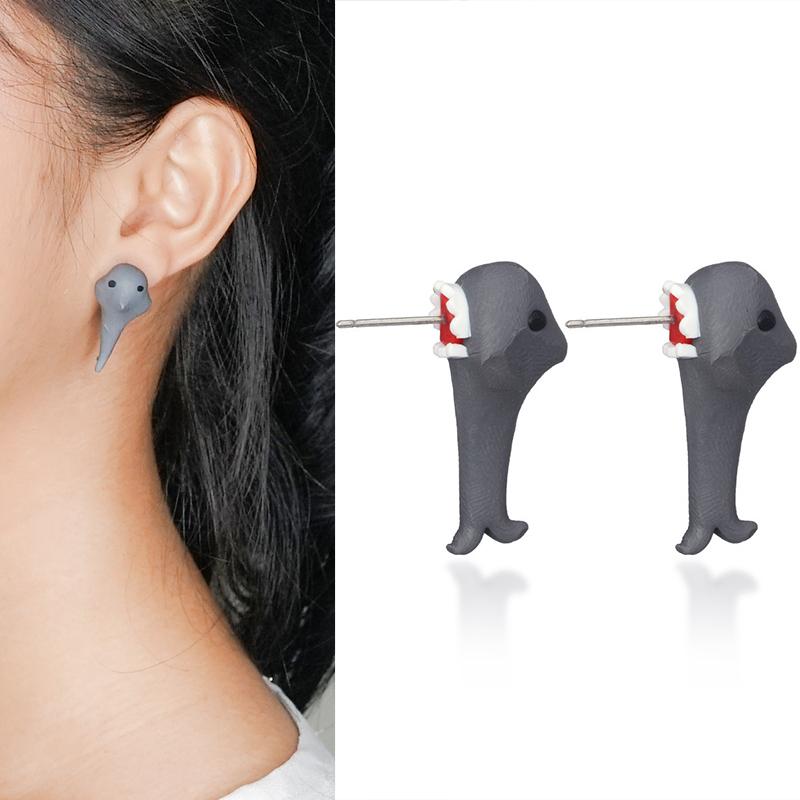 Anting Shark Bite Soft Clay Earrings J4U775