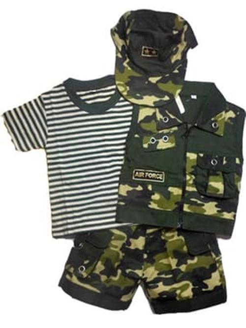 Devandy store- Terlaris - Army Setelan Baju Profesi Tentara Loreng-Abri Anak Bayi Laki