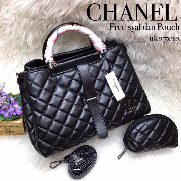 Tas Tas Selempang Branded Wanita Cantik Berkelas Tas Chanel Lidah 3 Ruang(Tas Import,Fashion wanita) - Kuning