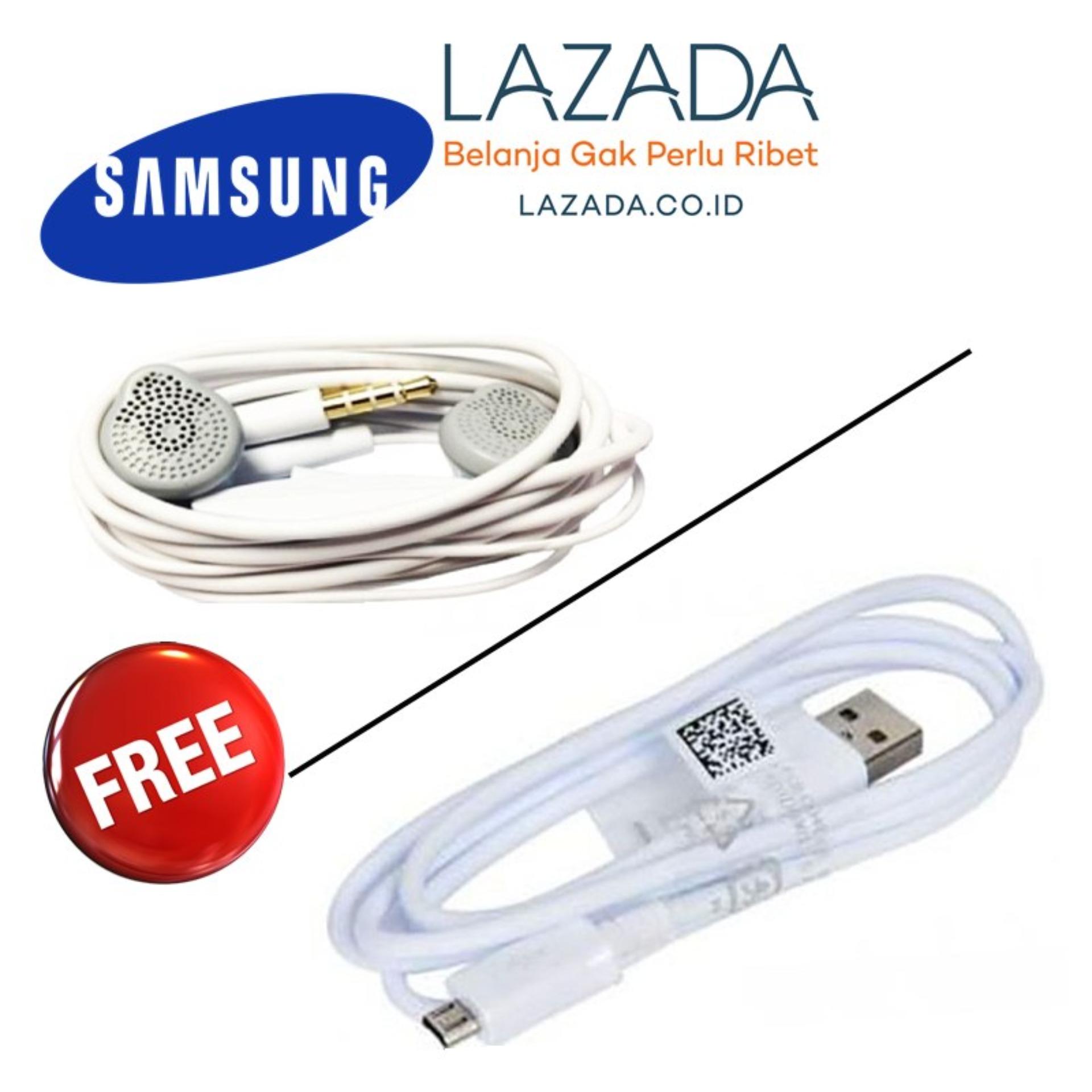 Samsung Handsfree YOUNG / Headphones Young Galler Gadget - Putih gratis samsung cable fast