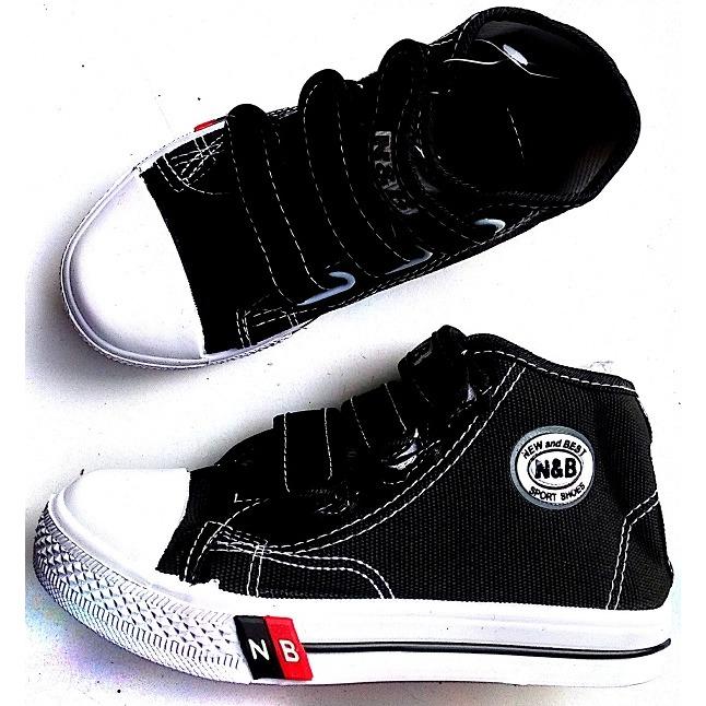 Sepatu Anak Sekolah Hitam New Basket