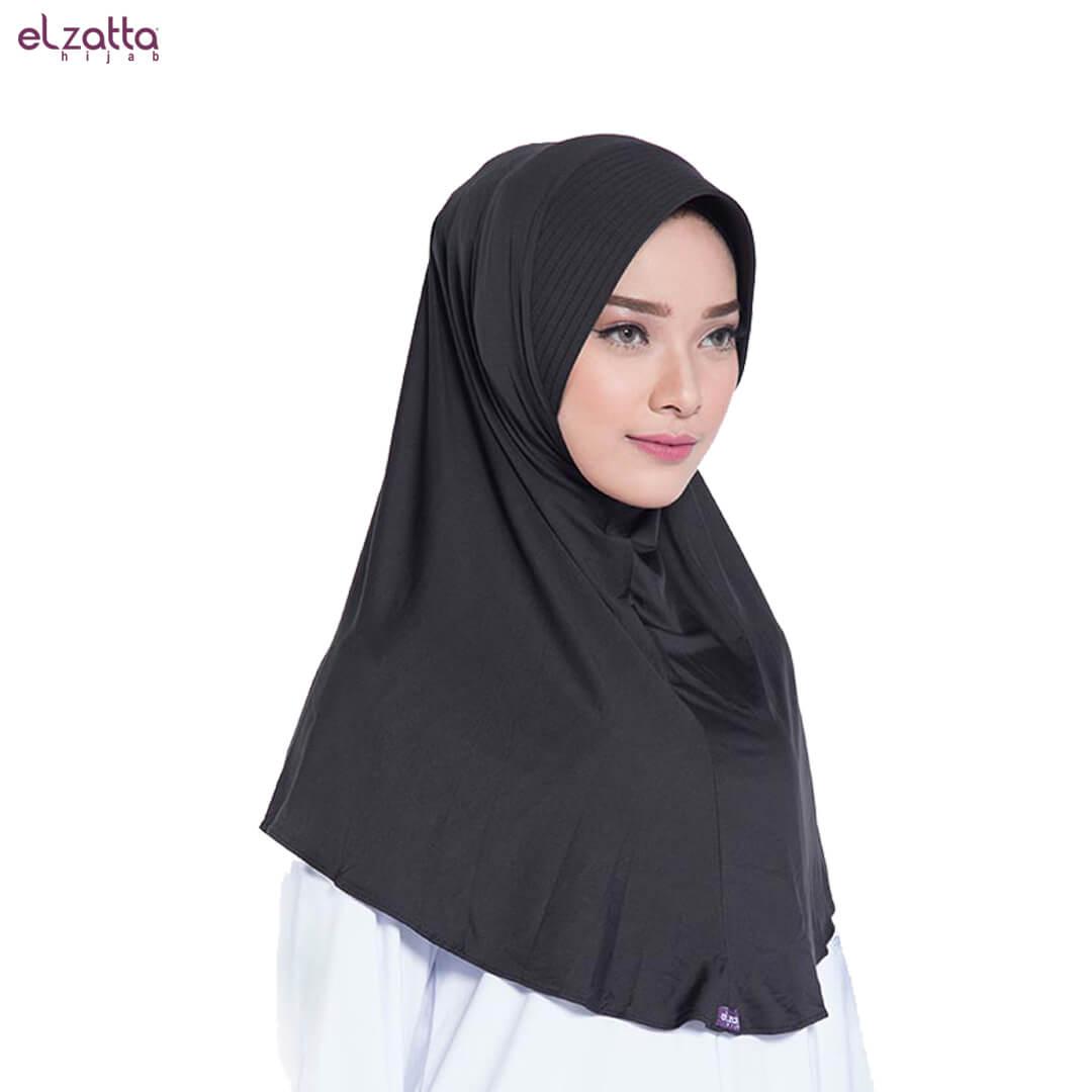 HIJAB INSTAN ELZATTA BERGO BASIC CASUAL HITAM