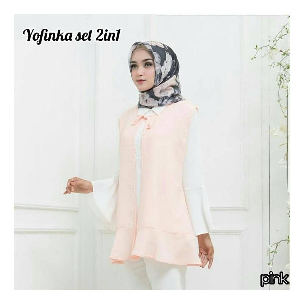 Baju Original Tofinka Set Blouse Wolfice Pakaian Wanita Muslim Modern Atasan Cewek Muslimah Top Shirt Simple Trend 2018