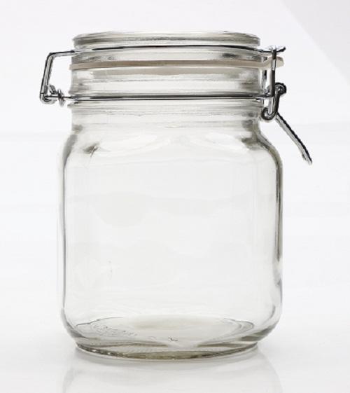 1000ml / 1 liter Toples Kaca Hermetico : Penutup berpengait / kait