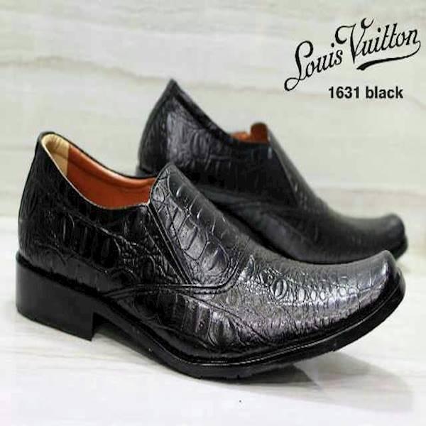 SEPATU LV PANTOFEL KULIT ASLI LOUIS VUITTON BLACK