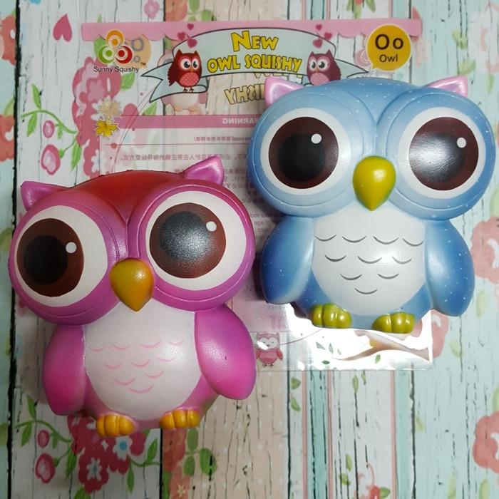 Squishy Rainbow Big Eyes Owl licensed by Sunny Squishy