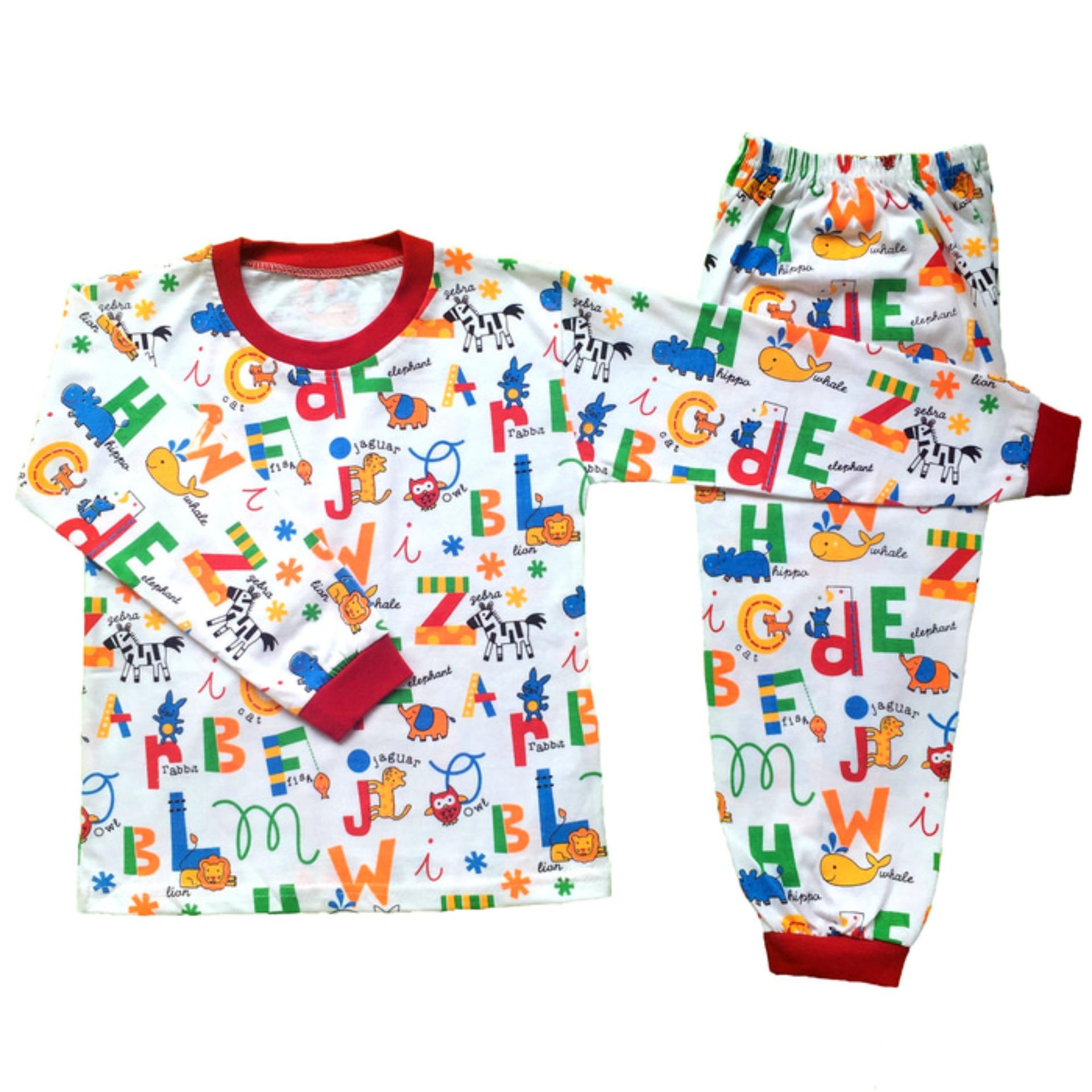 Setelan Baju Tidur Piyama Anak Laki -laki Lengan Panjang PA11-001
