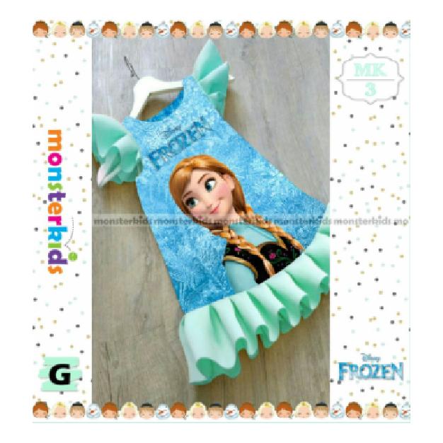DRESS ANAK FROZEN SOFIA HELLO KITTY BAJU ANAK IMPORT MONSTERKIDS PG