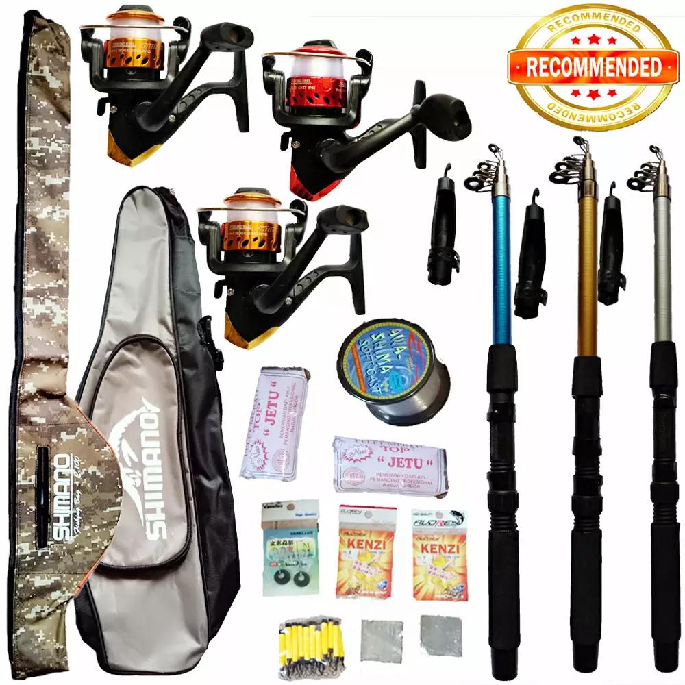 SPESIAL EDITION 3 SET PANCING 5 Bearing Lengkap - Joran Reel Senar Kail Tas Stopper Pelampung Timah Umpan