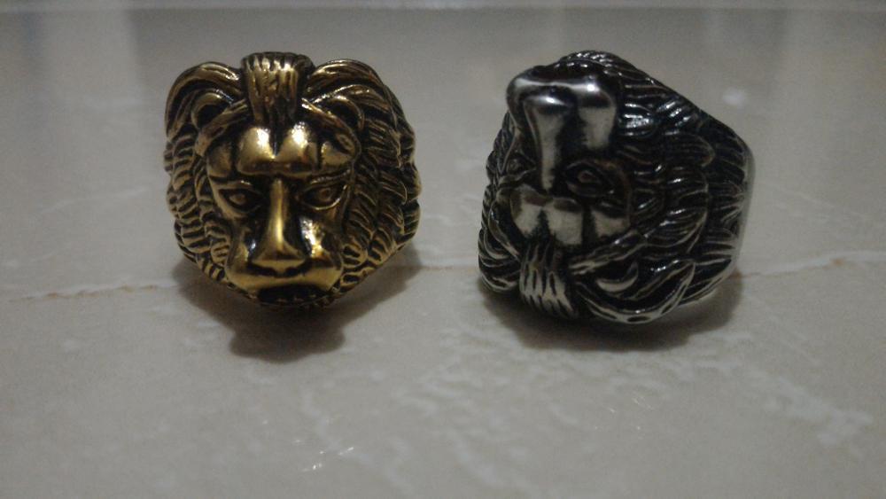 cincin kepala singa lion head titanium gigi taring pisau brass knuckle trakling kerling bukan akik ring di lapak SALE STOKIST sale_stokist
