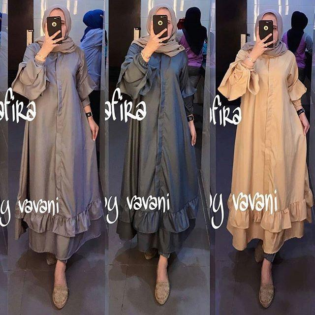 Baju Original Muslim Blus Shafira Tunik Blouse Baju Panjang Wanita Pakaian Modis Casual Modern Baju Kerja Trendy Terbaru 2018 