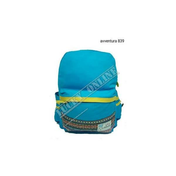 Tas Ransel Kanvas Motif Tribal/Batik/Fashion/Sekolah/Tosca