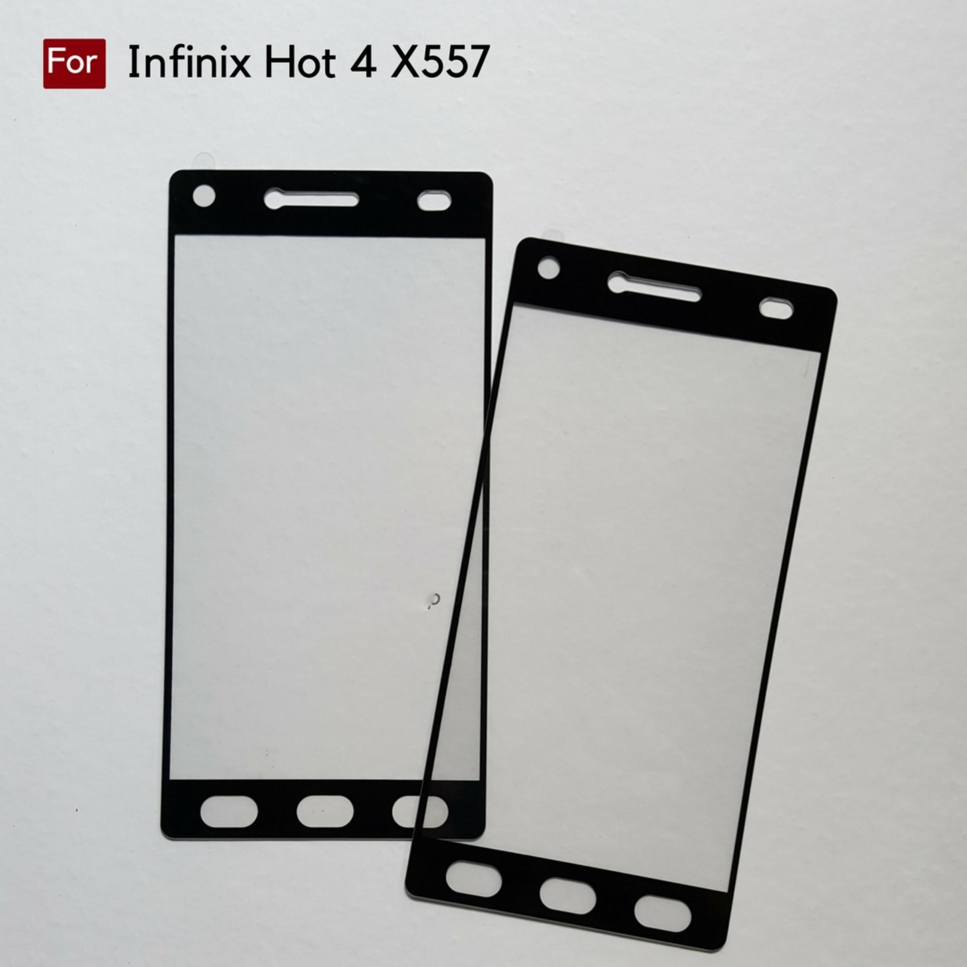 Tempered Glass Warna Full Corning Screen Protector For Infinix Hot 4 X557 - Black