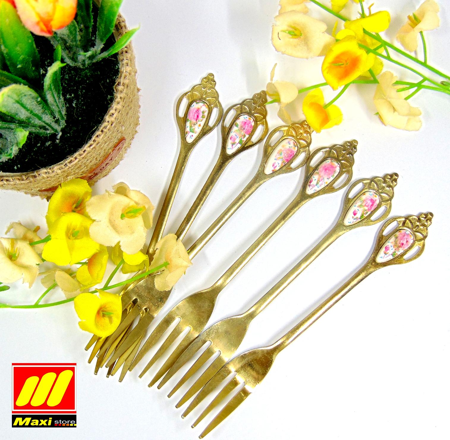 Garpu kue 6 pcs/ garpu steanless/ garpu makan - Maxistore
