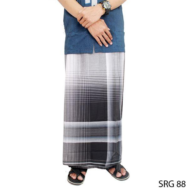 Sarung Sholat Anak Laki Katun Hitam Putih SRG 88