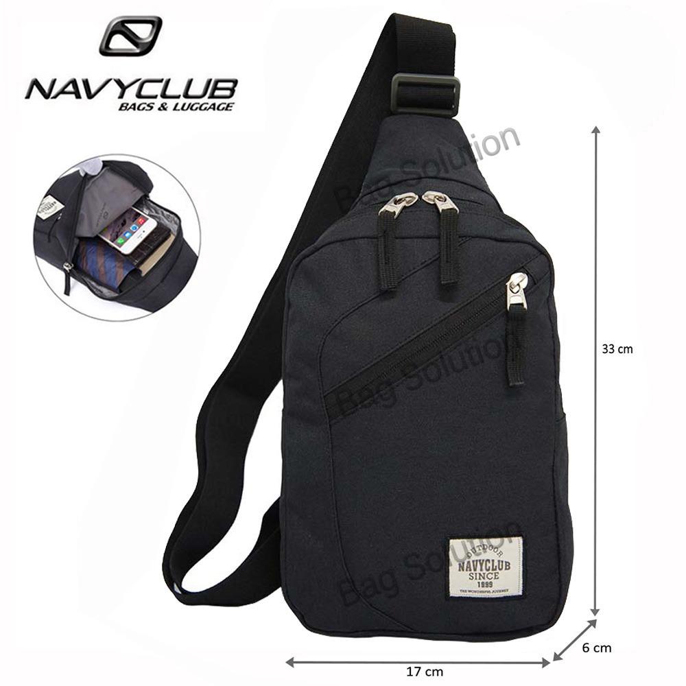 Navy Club Tas Selempang Travel - Tas Punggung Tahan Air - Sling Bag Tas Pria Tas Wanita 5032 - Hitam