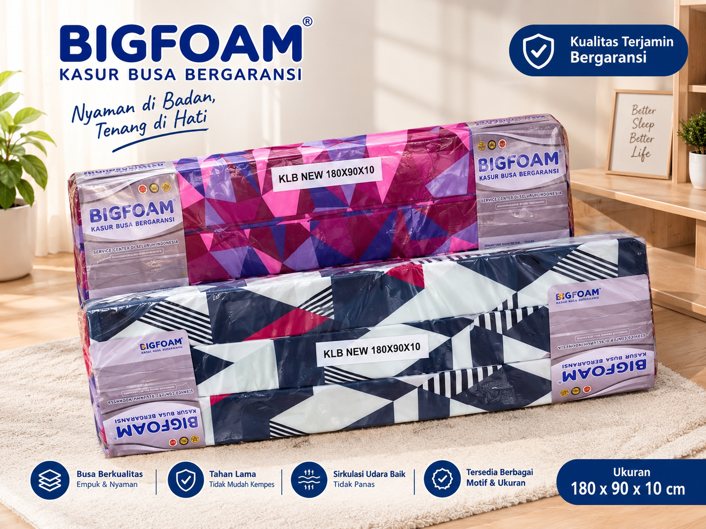 NAPOLLY BIGFOAM KASUR LIPAT 180x90x10
