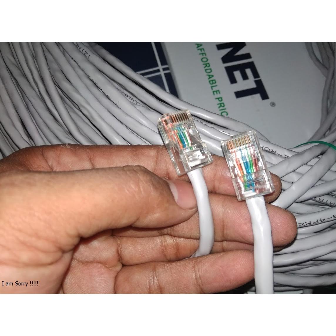 Kabel LAN/UTP RJ45 CAT5e 10 meter - Asli Izinet siap pakai