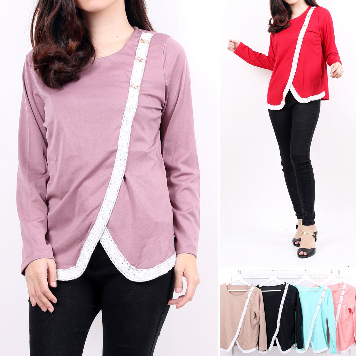 Oma Holley Fashion Pratista Blouse Casual 6 warna Size L