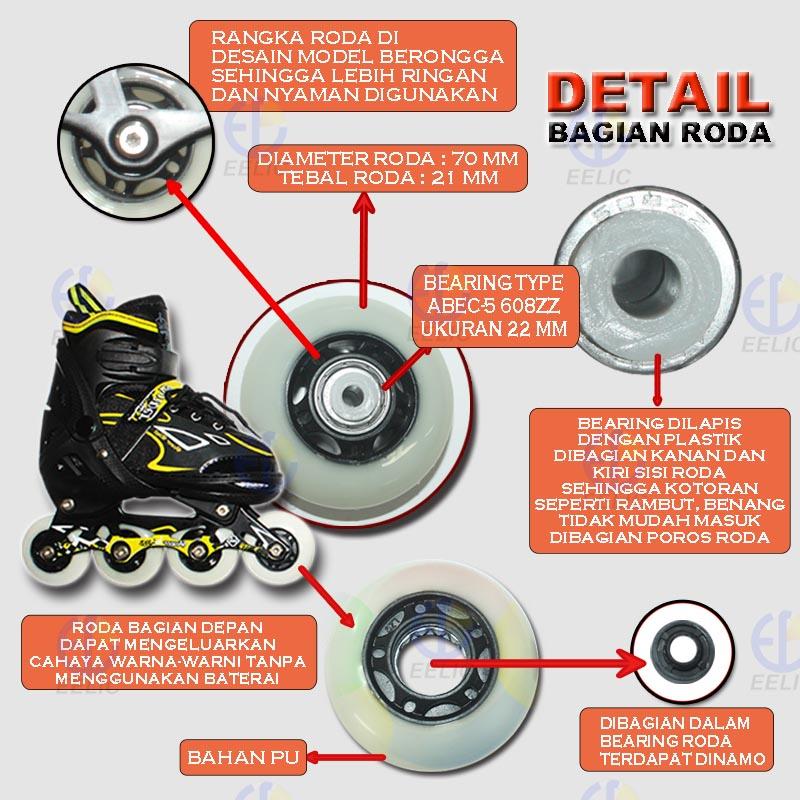 EELIC SER-PK666 DEWASA MULTIFUNGSI PU SEPATU RODA ROLLER UKURAN L DALAM DINAMO INLINE SKATE BAHAN SEPATU ABS BERKUALITAS RODA DAPAT DIUBAH UNTUK PEMULA DAN PROFESIONAL DILENGKAPI DENGAN SPERPAT Januari 2019 - 4 EELIC SER-PK666 DEWASA MULTIFUNGSI PU SEPATU RODA ROLLER UKURAN L DALAM DINAMO INLINE SKATE BAHAN SEPATU ABS BERKUALITAS RODA DAPAT DIUBAH UNTUK PEMULA DAN PROFESIONAL DILENGKAPI DENGAN SPERPAT - 4
