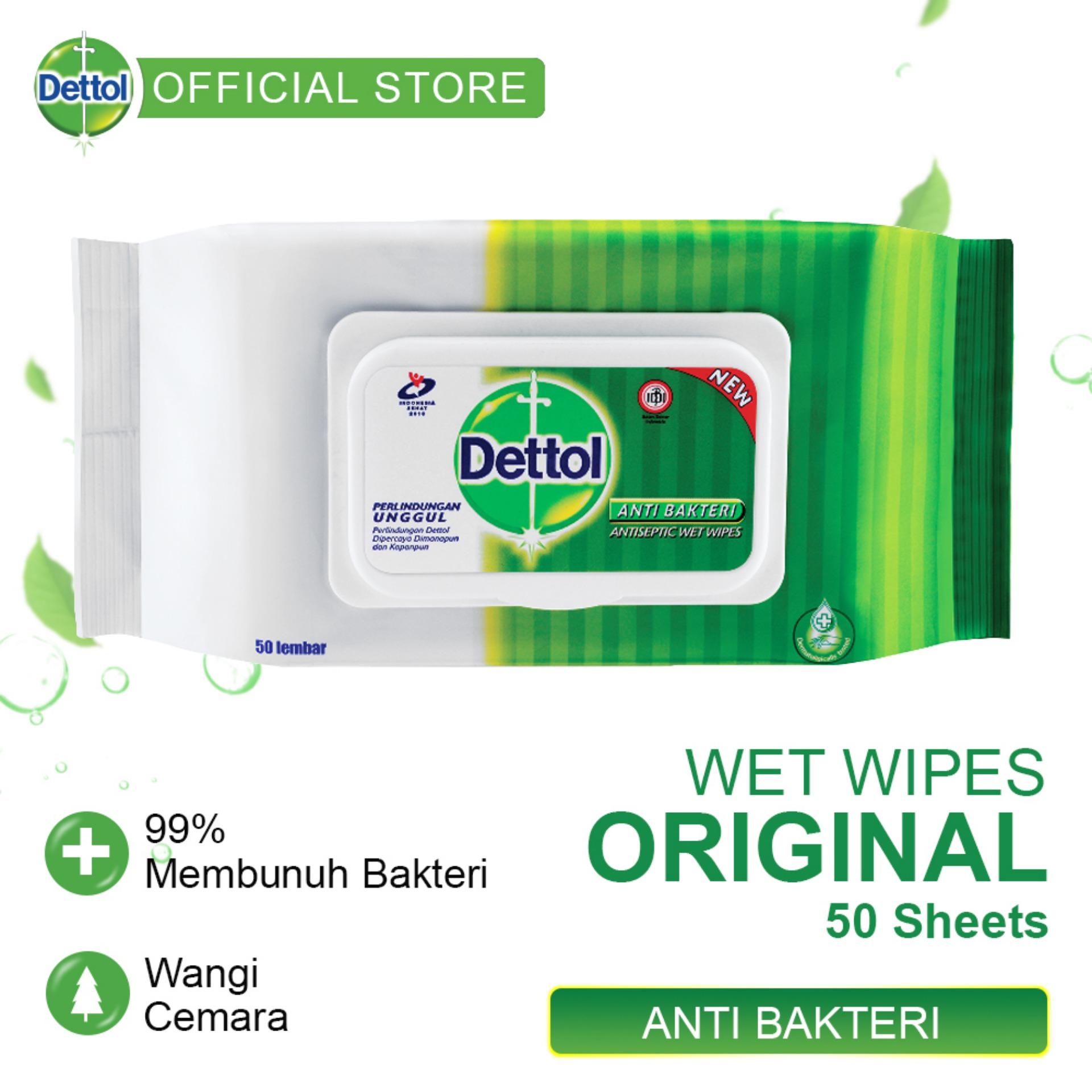 Dettol Wipes Original - Tisu Basah Anti Kuman 50s