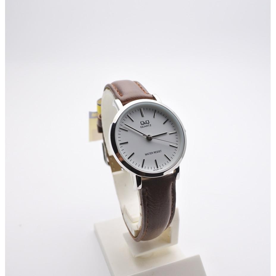 Q&Q QQ QnQ Analog Model DW Jam Tangan Wanita - Cokelat - Strap Kulit - Q979J301Y
