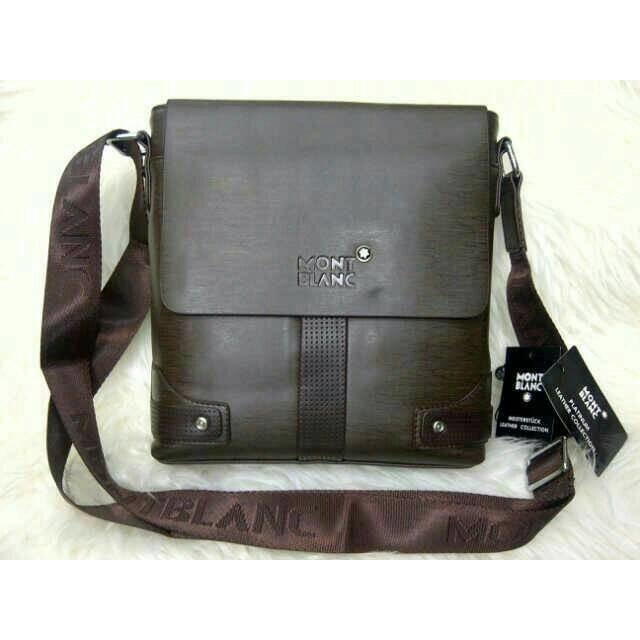 Tas Selempang Kerja Pria Wanita Kulit Import Super Montblanc#2Muka - 2Yjqln