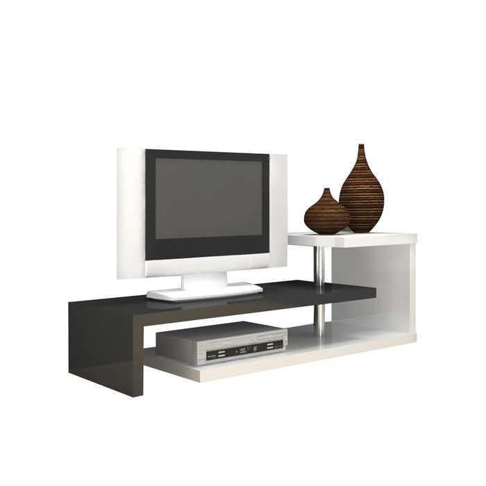Anya-Living Scult TV Stand / Meja TV / Rak TV - Putih Glossy-Hitam Unik Murah Minimalis