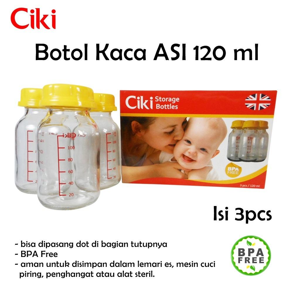 Ciki Botol Kaca ASI 120ml Isi 3pcs / Botol Susu / Botol ASI
