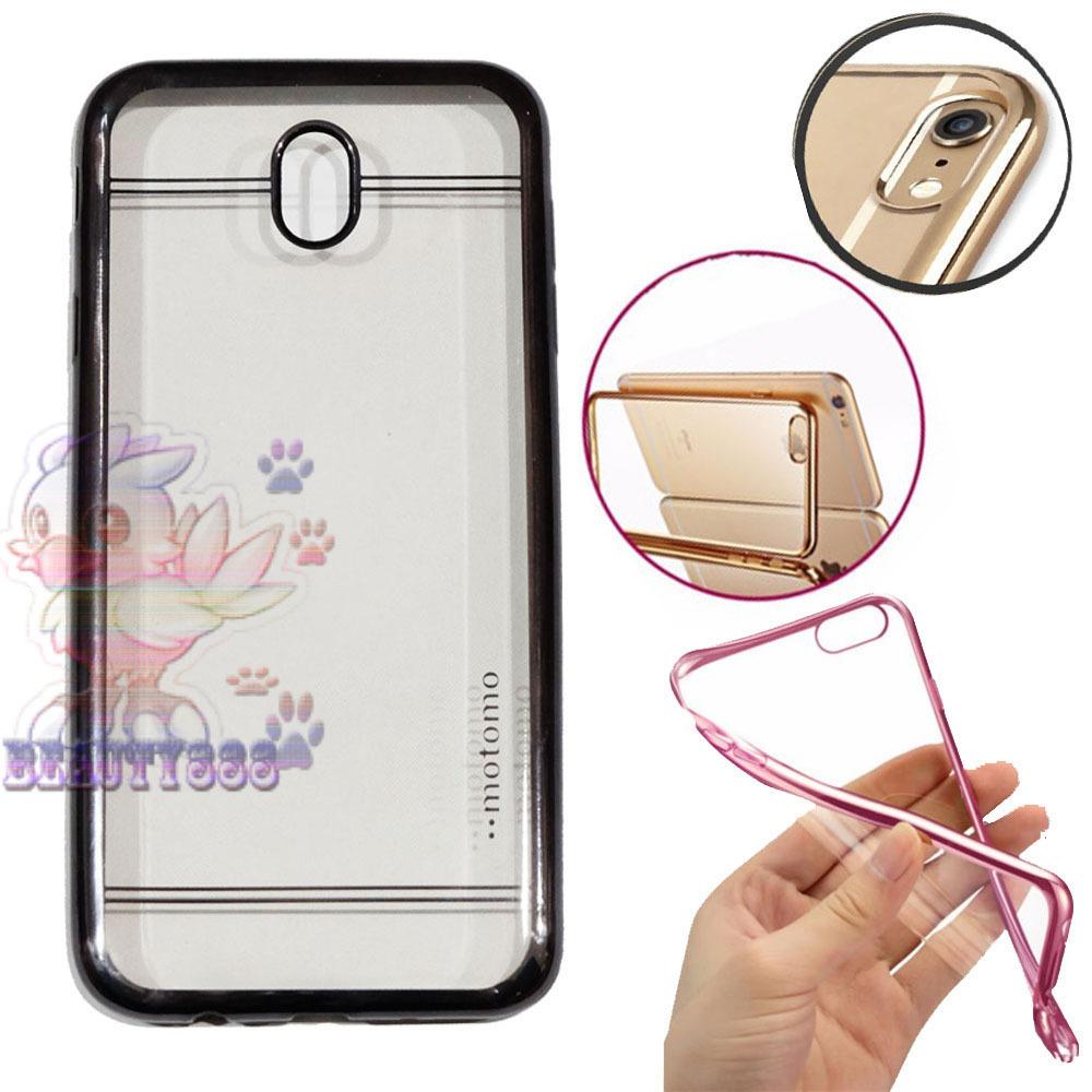 Motomo Chrome Samsung Galaxy J5 Pro 2017 J530 Shining Chrome / Case Shining List Chrome / Ultrahin Samsung Galaxy J530 J5 Pro 2017 List Chrome Jelly Case / Silicone Shinning / Case Samsung J5 Pro 2017 / Soft Case / Casing Handphone - Hitam