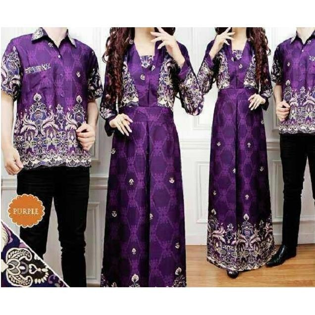 BajuReady 1061 BAJU COUPLE PASANGAN KELUARGA BATIK MODERN SARIMBIT KEMEJA HEM PRIA COWOK KOKO LENGAN PENDEK PAKAIAN MUSLIM WANITA CEWEK MAXI MAXY DRESS PANJANG BUSANA PESTA KONDANGAN LEBARAN JAMAN ZAMAN NOW KEKINIAN BAHAN KATUN TERBARU