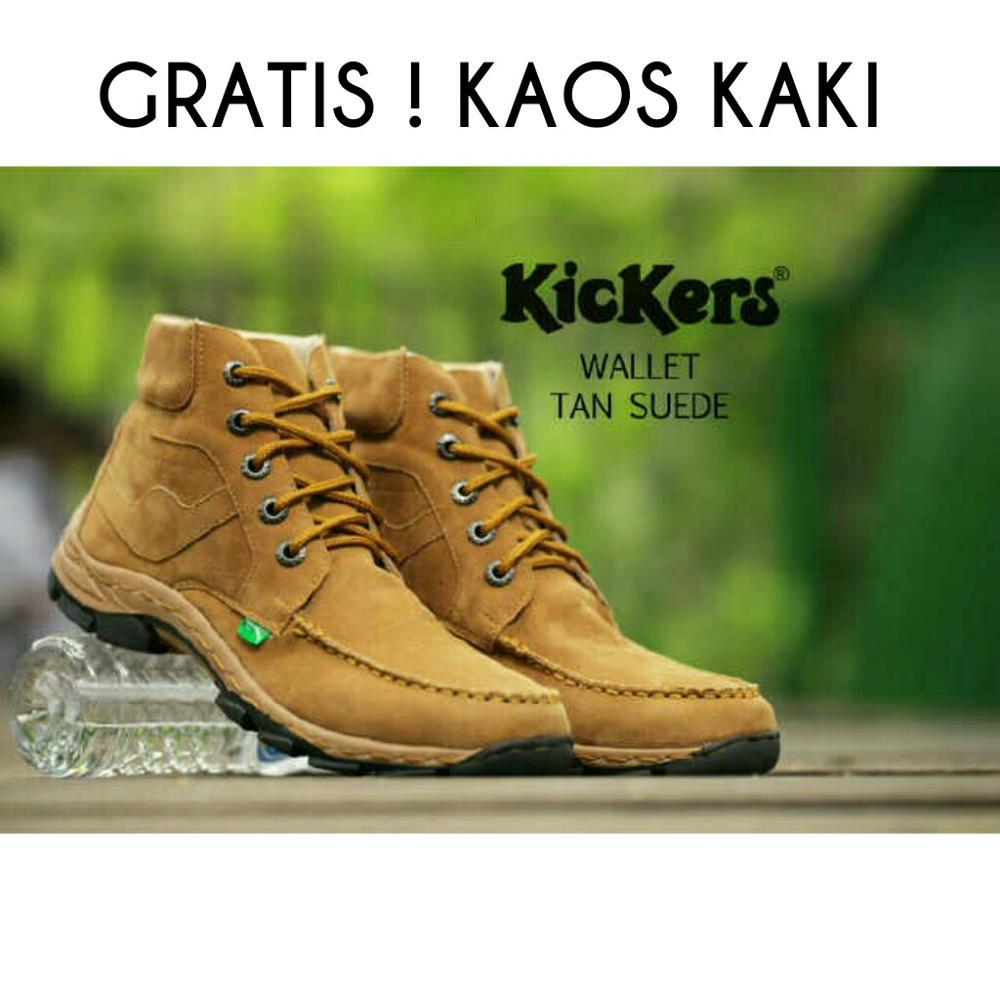 Sepatu Boots Kickers Wallet Safety - Sepatu Hiking - Sepatu Proyek-Caterpillar-Sepatu Delta- Ciarmy -Pdl - Tni - Polri
