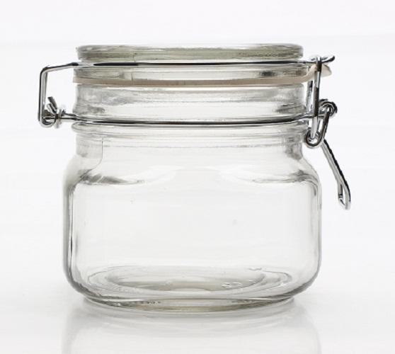 500ml Toples Kaca Hermetico : Penutup berpengait / kait