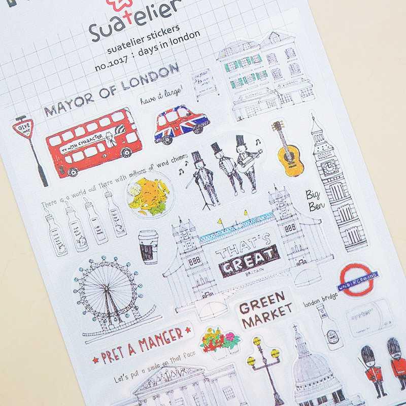 BEST SELLER Suatelier London Diary Deco Stickers / Sticker Hiasan Buku HARGA TERMURAH