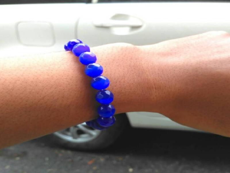 Gelang Batu Mata Kucing Warna Biru ... Zena _Shop