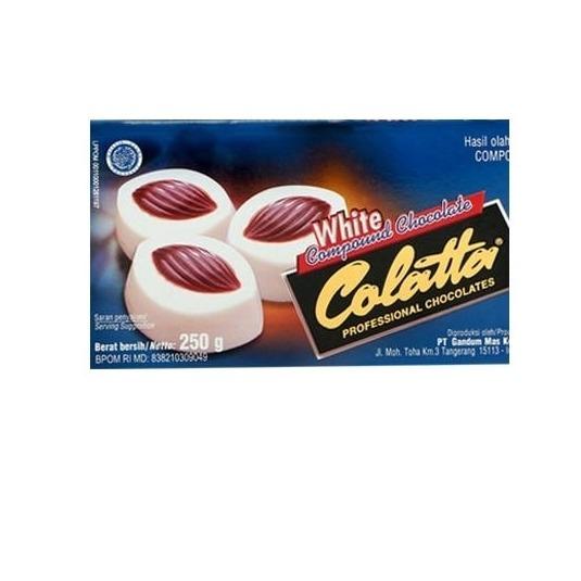 COLATTA WHITE COMPOUND 250GR - COKLAT KOMPON PUTIH - CHOCOLATE BLOCK - COKELAT MASAK - WCC