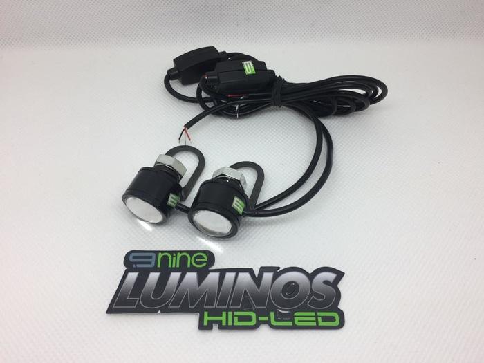 LUMINOS Lampu DRL Led Eagle Eye/Mata Elang Besar 2 Mode Manteng Strobo