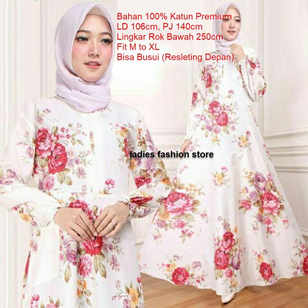 Features Gaun Gamis Katun Jepang Asli Dress Gamis Jumbo Panjang Baju