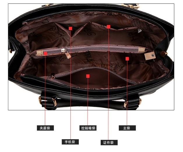 1ST-J5635 Classic Handbag Import Korean Style Elegant + Free Gantungan Tas Cantik - White