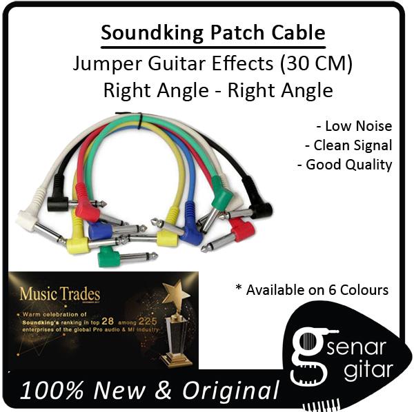 Original Kabel Patch Jumper Efek Gitar Patch Cable Guitar Right Soundking 30 Cm