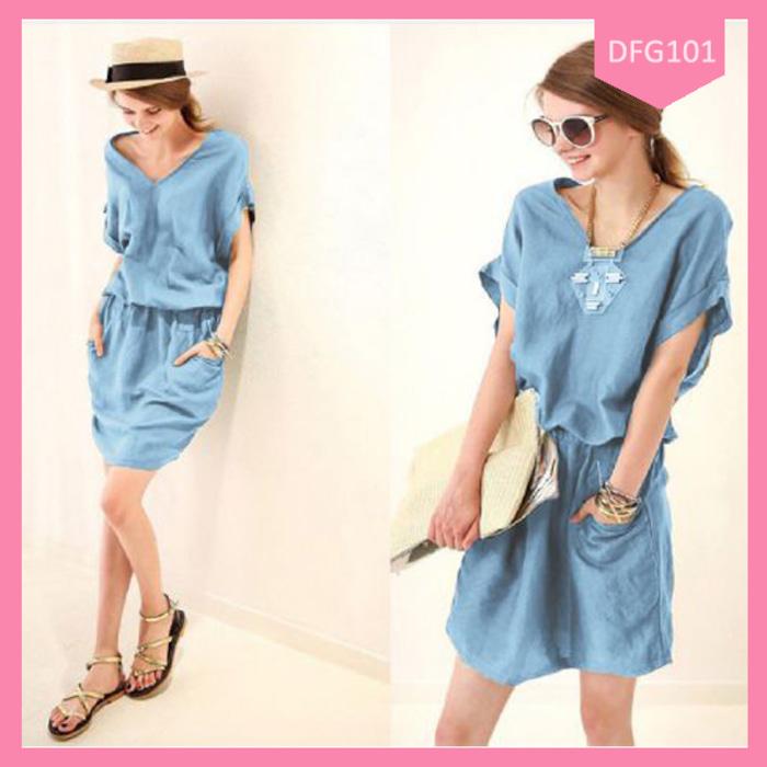 AGEN Jumpsuit Denim Adira Wanita Terbaru