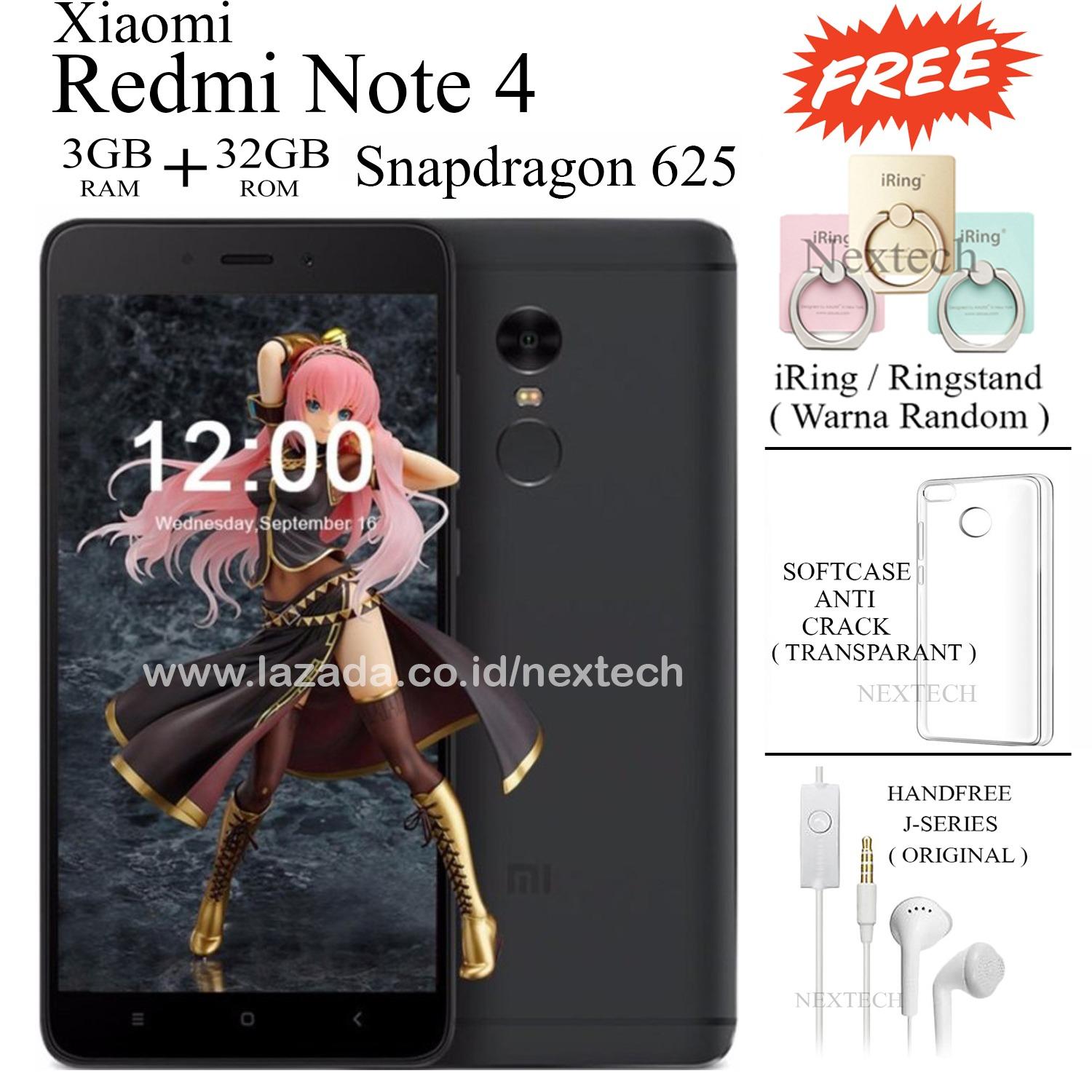 Xiaomi Redmi Note 4 - 3GB/32GB - Snapdragon 625 - 4G/LTE - Fingerprint - Garansi Resmi - Matte Black