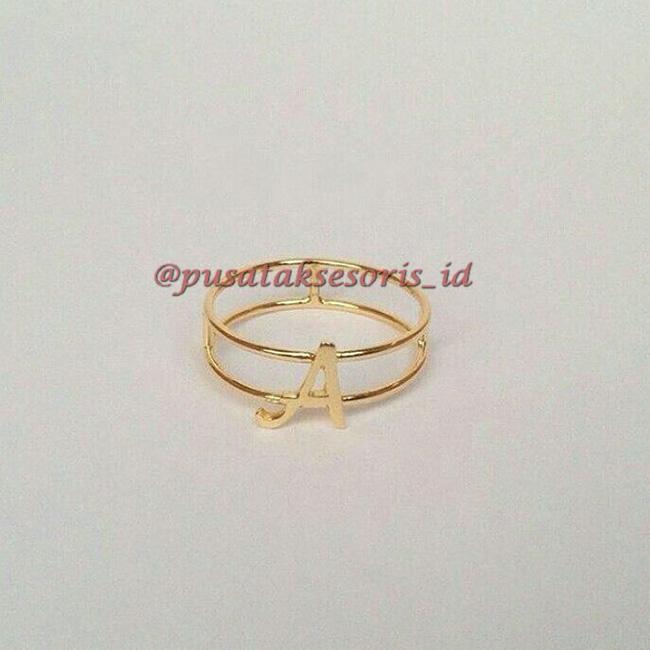 Jual Cincin Nama Gold Lapis Emas 24 Karat Bisa cetak sesuai nama sendiri