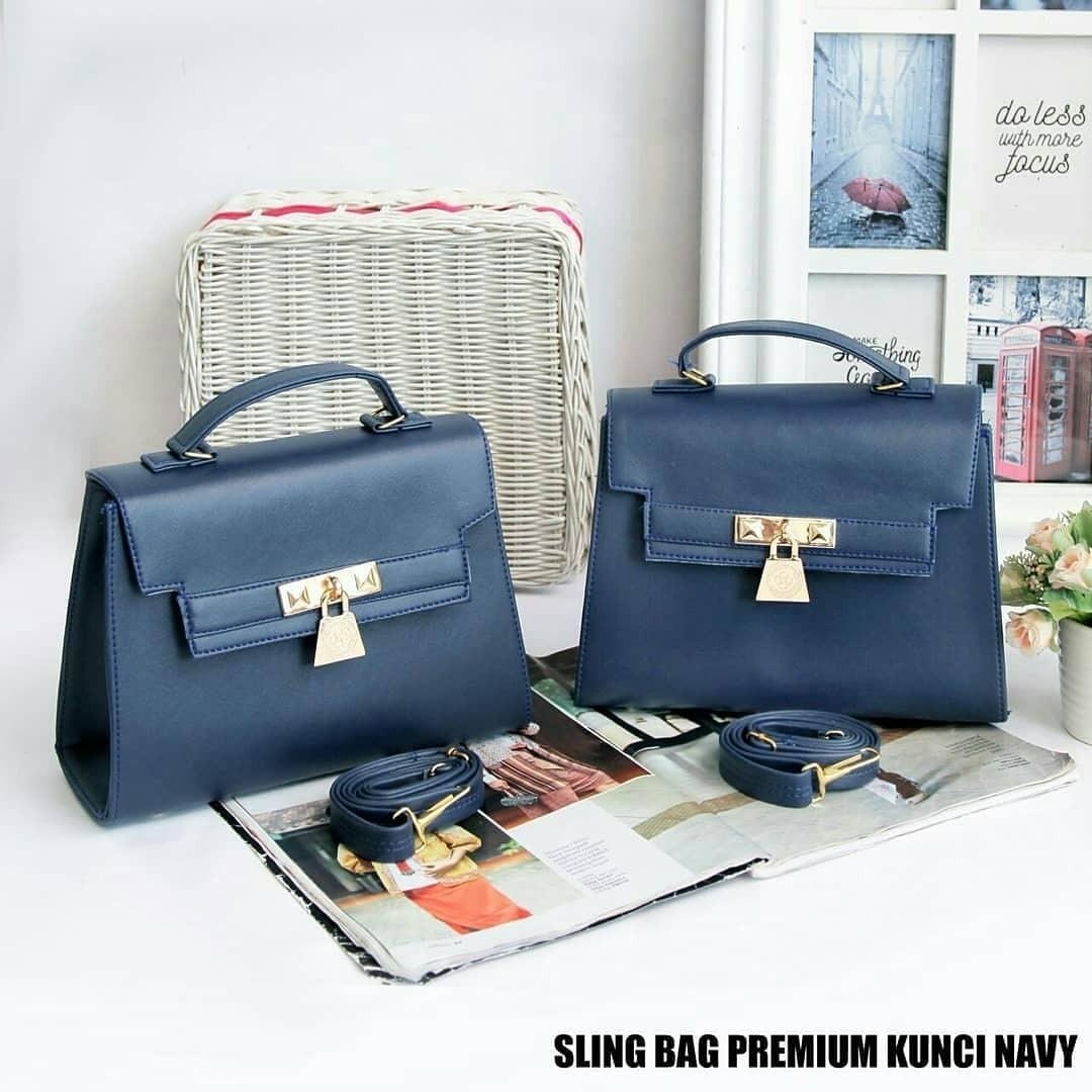 Tas Hermes Jelly Bag Super Premium - Navy